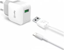 CELLY TRAVEL ADAPTER 2.4A KIT USB TYPE -C CABLE WHITE